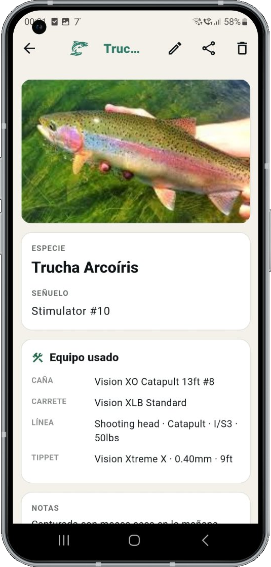Catch detail screen