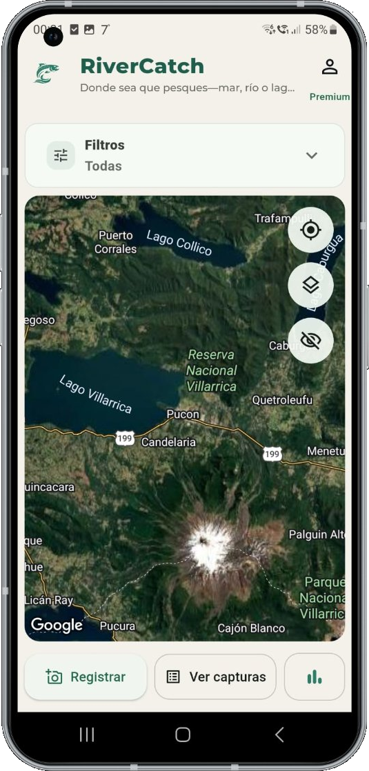 RiverCatch map screen